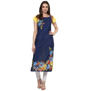 multicolor printed crepe stitched kurti 2