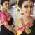 Black plain chanderi saree with blouse