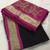 Black plain chanderi saree with blouse