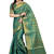 Green woven cotton silk saree with blouse