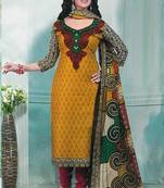 yellow embroidered art_silk unstitched salwar with dupatta