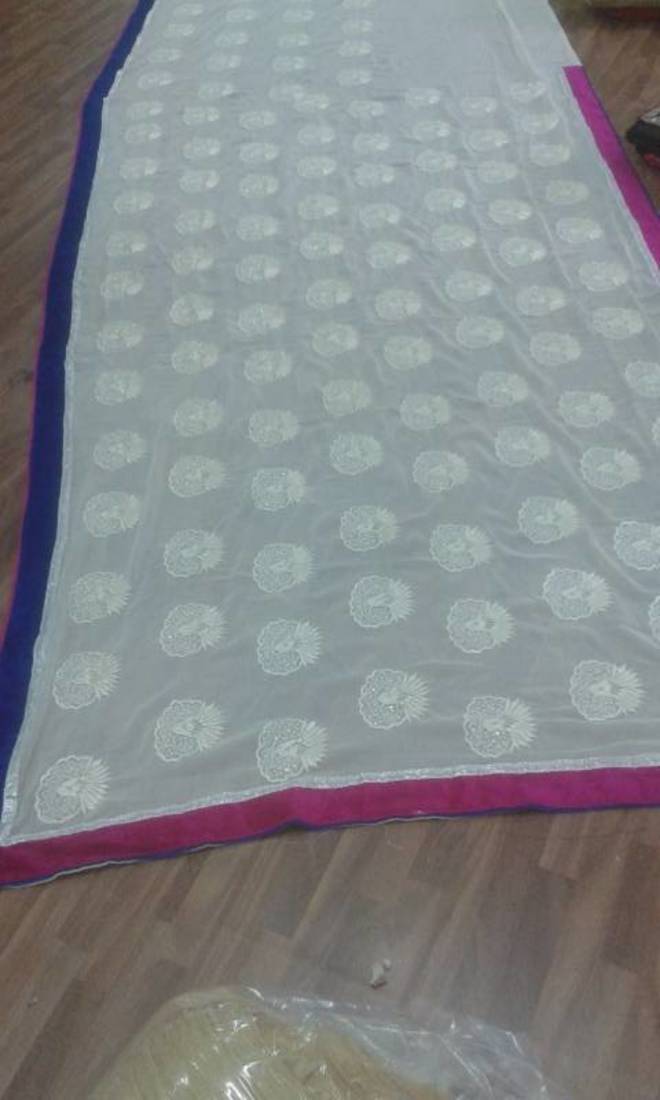 bollywood Replica Kajol White saree with work