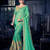 Green designer fancy skirt and border fancy fabrics and c/n paper silk saree with blouse