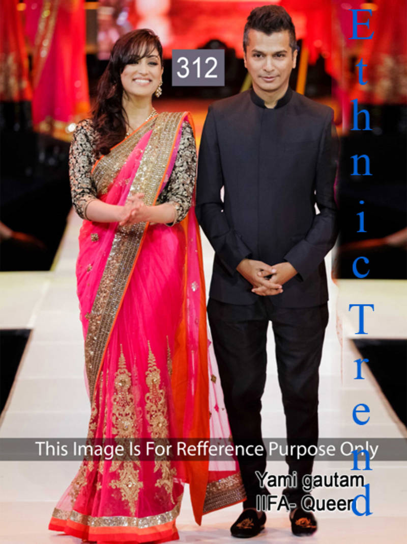 Indian Bollywood Replica Yami Latest New Two Tone Saree