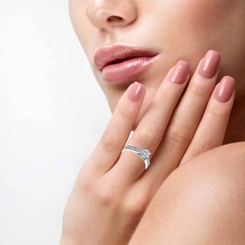 White Silver Plated Rings 2