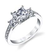 White Silver Plated Rings