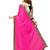 Pink embroidered satin saree with blouse