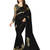 Black embroidered georgette saree with blouse