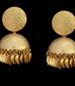 Gold Leaf Gold Plated Jhumka
