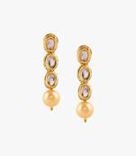 Kundan Dangler With Shell Pearl