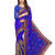 Blue plain georgette saree with blouse