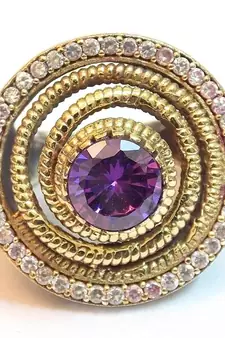 Classic victorian style colored stone ring