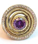 Classic victorian style colored stone ring