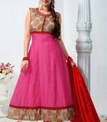 Evelyn Sharma Pink Cotton Anarkali Suit