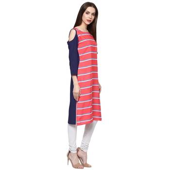 red faux crepe crepe  kurti 2