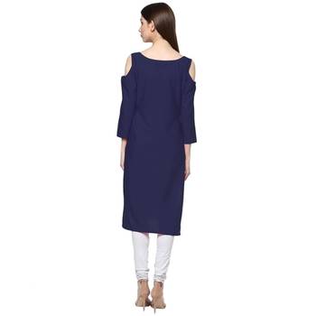 red faux crepe crepe  kurti 3