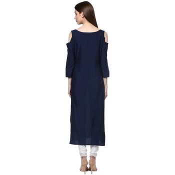 multicolor faux crepe crepe  kurti 3