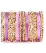 Traditional Golden Flower Pattern Bangle Set