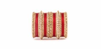 Traditional Red Kundan Work For Both Hands 1