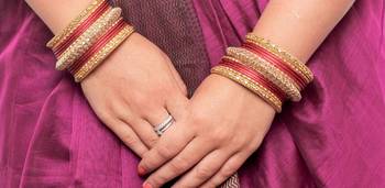 Traditional Red Kundan Work For Both Hands 2