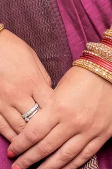 Traditional Red Kundan Work For Both Hands