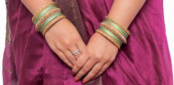Traditional Pista Kundan Work For Both Hands 2