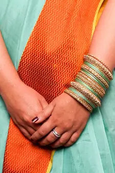 Traditional Pista Kundan Work For Both Hands