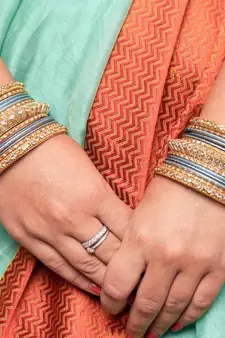 Traditional Grey Kundan Work For Both Hands