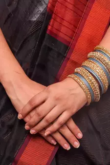 Traditional Grey Kundan Work For Both Hands