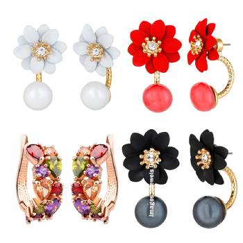 Multicolor cubic zirconia earrings 1