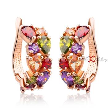 Multicolor cubic zirconia earrings 6