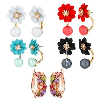 Multicolor cubic zirconia earrings 1