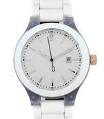 White Round Dial Stylish Unisex Analog Watch