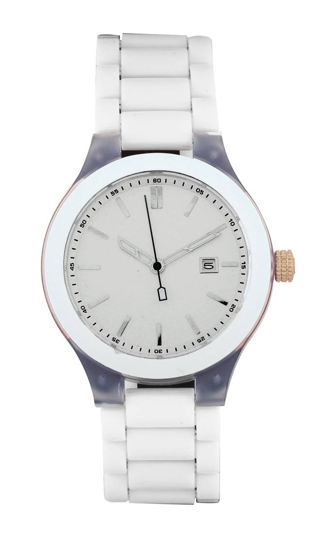 White Round Dial Stylish Unisex Analog Watch