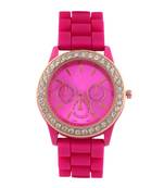 Ring Diamond Women's Rani pink Analog Watches