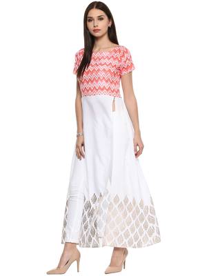 White stitched Crepe  stitched kurti 1