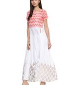 White stitched Crepe  stitched kurti