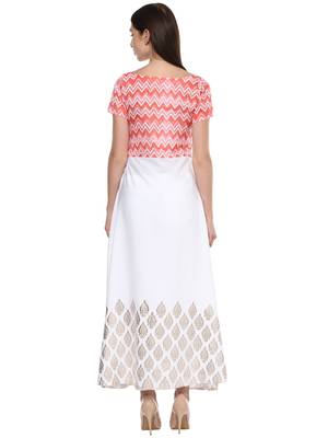 White stitched Crepe  stitched kurti 3