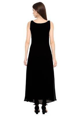 Black stitched Georgette  stitched kurti 3
