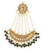 Green Beads And Pearl Kundan Jhoomar Passa