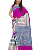 Multicolor Printed Bhagalpuri Silk Saree With Blouse