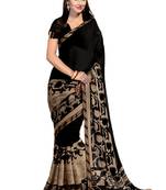 Multicolor Printed Bhagalpuri Silk Saree With Blouse
