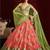 Orange embroidered net unstitched lehenga