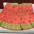 Orange embroidered net unstitched lehenga
