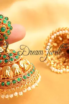 BEAUTIFUL ANTIQUE GREEN JHUMKKAS-DJ02737