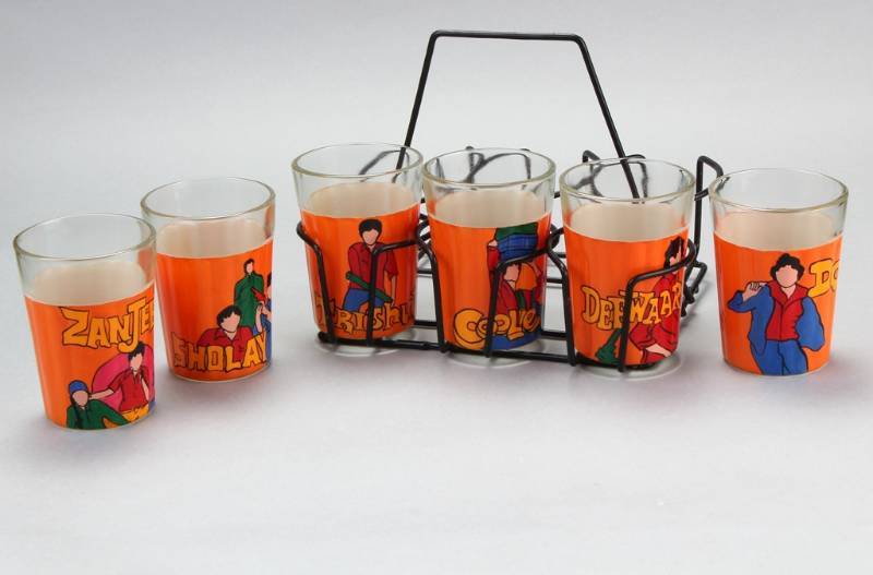 Amitabh Bachchan Movies Hand Painted Tea Glasses Or Candle Holder . Tg Bb