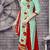 Blissta Sea Green Cotton Embroidered Straight Suit Dress Material