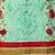 Blissta Sea Green Cotton Embroidered Straight Suit Dress Material