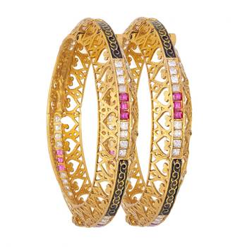 Multicolour stoned studded Bangles 1