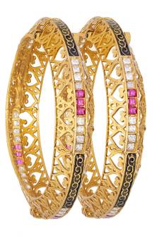 Multicolour stoned studded Bangles